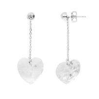 Earrings - LOVA LOLA VAN DER KEEN - Heart - Swarovski Crystal - Solid 925 Sterling Silver - 2 Year Warranty
