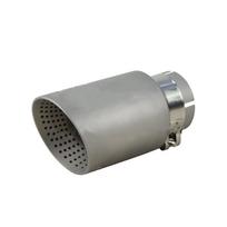 1PCS Stainless Steel Matte Sandblasting Muffler Tip Exhaust Pipe System for VW Golf 6 Golf 7 Golf R GTI Tiguan Nozzle With logo 63MM-89MM-1pcs gray