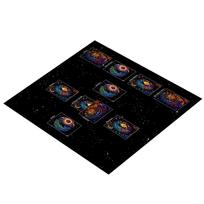 Square Table Cloth Tarot Altar Cloth Board Game Pad Astrological Oracles Pad Table Cover Card Mat Divinations Tablecloth black