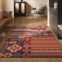 Ethnic Style Entrance Doormat Dust Removal and Anti Slip Carpet Entrance Mat Door Mat 80 * 120CM brown