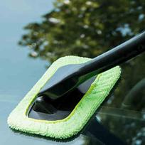 Windshield Cleaner Fog Dust Removal Car Window Wash Brush Multifunctional Long Handle Glass Wiper Cleaning Kit gray
