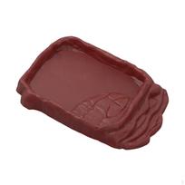 Reptile Dish Water Basin Turtle Bath Area Feeder for Chameleon Lizards Tortoise Scorpion Aquarium S brown