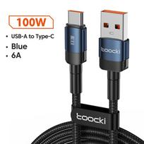 Toocki 7A USB Type C Cable For Huawei Honor 100W/66W Fast Charging Charger USB C Data Cord Cable For Poco Oneplus Samsung 0.5M