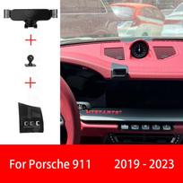 Car Phone Holder GPS Navigation For Porsche 991 992 997 2012-2023 Adjustable Rotating Phone Holder Base Car Interior Accessories Porsche 19-23 Black