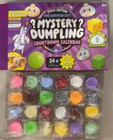 Cute Soft Christmas Mystery Dumpling Advent Calendar Squishy Ball Fidget 24-Day Countdown Calendar Decompression Anxiety Relief L black