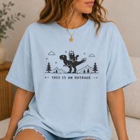 Princess Donut and Mongo Shirt, This Is an Outrage Tee, Retro Pixel Comfort Colors® T-Shirt, Dungeon Crawler Carl Fan Gift 120 gray