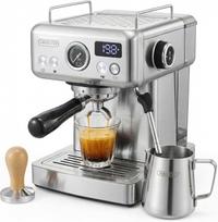 HiBREW H10A Semi Automatic Espresso Coffee Machine, Hot and Cold Extraction, 1.8L Water Tank, 20 Bar Pressure, Adjustable Temperature
