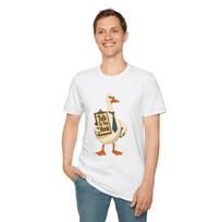 Goose Workplace Humor Mid Century Cartoon Clipboard Unisex Softstyle T-Shirt 4XL