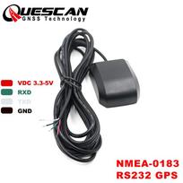 QUESCAN 5V NMEA 0183 RS232 GPS Antenna Receiver for Industrial Control GPS RS-232 NMEA0183 QZSS SBAS WAAS ,1-10Hz 9600 baudrate