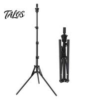 Stable Wig Display Stand 1.6M Metal Mannequin Head Stand, Height Adjustable Hair Styling Tripod FoldableWig Holder for Cosmetology Hairdressing A black
