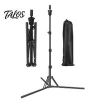 Stable Wig Display Stand 1.6M Metal Mannequin Head Stand, Height Adjustable Hair Styling Tripod FoldableWig Holder for Cosmetology Hairdressing B black