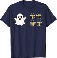 Boo Bitės Marškinėliai, Vaiduoklinės Bitės, Boo 4 Bitės Juokingi Helovino Marškinėliai T-Shirt 110 black