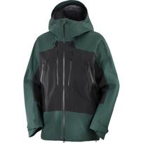 SALOMON Gore-Tex Ski Top Men's Green Wall/Pitch Black LC2638200 L