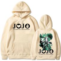 Anime JoJo Bizarre Adventure Stardust Crusaders Kujo Jotaro Hoodies Men Women Clothing Fashion Pullovers Long Sleeves Sweatshirt S