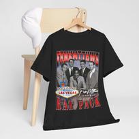 The Rat Pack, Dean Martin, Sammy Davis Jr., Frank Sinatra Unisex Jersey Short Sleeve Tee Shirt, T-Shirt in Black & White - Original Artwork 150 gray