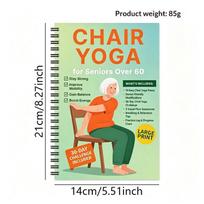 Chair Yoga Books For Seniors Over 60 With 30 Day Workout Guides Improve Mobility Balance Strength For Home Fitness A1 beige
