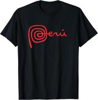 Peruvian Logo Marca Peru Nazca Lines T-Shirt 100 black