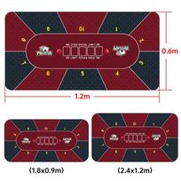 Large Non-Slip Poker Table Mat Rubber Card Game Pad Texas Holdem Blackjack Baccarat Purple Red