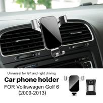 Gravity Car Phone Holder For Volkswagen VW Golf 6 MK6 2009 2010 2011 2012 2013Car Phone Holder Special Fixed Bracket Accessories for Golf 6 Silver black
