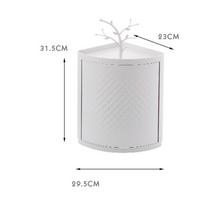 360° Rotating Multi-Function Corner Locker Holder Box Dust Wall Hanging Display Cabinet Bookcase