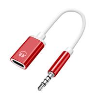 USB C To Aux Audio Dongle Cable 3.5mm Jack Converter Type-C Converter Earphone Adapter 3.5mm Male To Type-C Female Headphone raudona