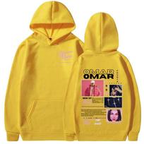 Omar Courtz Primera Musa Album Tour Merch Hoodies Men's Women Fashion Hooded Sweatshirts Hip Hop Oversized Pullovers Streetwear M yellow