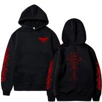Autumn/Winter Hot Selling Men's Hoodie, High-End Ancient Viking Rune Pattern Sweatshirt, Men's Outdoor Comfortable Warm Casual Top XXXL black
