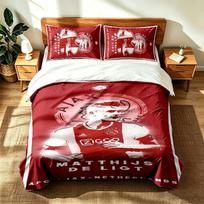 AFC Ajax (1) 3pc set suitable for master bedrooms soft and comfortable an ideal gift for family and friends Includes one duvet cover and two pillowcas 135cmx200cm white