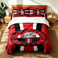 AFC Ajax (1) 3pc set suitable for master bedrooms soft and comfortable an ideal gift for family and friends Includes one duvet cover and two pillowcas 140cmx210cm
