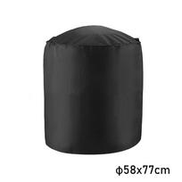 210D BBQ Cover Outdoor Dust Waterproof Weber Heavy Duty Grill Cover Rain Protective Outdoor Barbecue Cover Round black