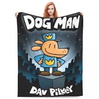 Dog Man Dogman And Friend Micro Blankets Picnic Flannel Bedding Throws For Couch Bed Warm Quality Bedspread Size: 75*100cm, Weight: 230 GSM