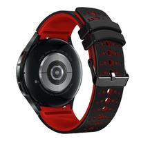 No-gap silicone strap for Samsung Galaxy Watch FE 7 6 44mm 40mm/6 Classic 47mm 43mm Breathable Band for Watch Pro 45mm 4 Classic Galaxy Watch 4-5-6 gray