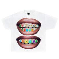 GRILLZ COLORS Boxy Vintage Shirt Graphic T-shirt Oversized Streetwear Y2K Unisex 100 brown