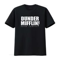 The Office Dunder Mifflin Vintage T Shirt vintage Washed designer clothes Breathable Stretched homme Top For Everyday Wear 4XL black