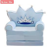 Vaikų pliušinis sulankstomas dangalas sofai 2 viename sulankstoma vaikiška sofa miela animacinio stiliaus tinginio sofos užvalkalas be užpildo Matches the image,E