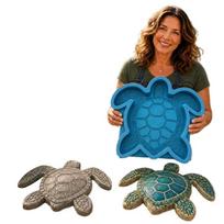 Ocean Animal Silicone Stepping Stone Mold Sea Turtle Concrete Casting Mold  Pathway Style 5 blue