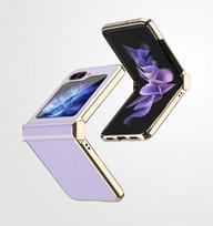 Skirta Samsung Galaxy Z Flip 6 5 4 3 5G prabangi PU odos ličių rašto metalinio rėmo telefono dėklas su dengimu, smūgiams atsparus apsauginis dangtelis For Galaxy Z Flip 6