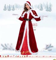 Hot-Selling Santa Claus Cosplay Costume for Adults: Christmas Couple Set 2XL brown