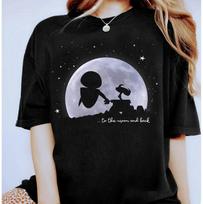 Disney Wall-E & Eve To The Moon And Back T-Shirt Unisex3 M gray