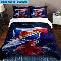 Fc Banik Ostrava Crest 3PCS Bedding Set 2D Printing (Includes 1 Duvet Cover + 2 Pillowcases Coreless), Bedroom decor,Fan gift 140cmx210cm