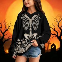 Kids Halloween Printed Hoodie - Casual Long Sleeve Pullover Sweatshirt for Boys and Girls 110 yellow