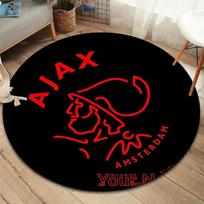 AFC Ajax Custom Name Round Area Rug,Carpet Rug for Living Room Bedroom Sofa Playroom Decor,Non-slip Floor Mat 80cmx80cm