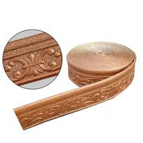 Lipnus 3D sienų apdailos linijos grindjuostės kraštinės vandeniui atsparios grindjuostės tapetų lipdukas, skirtas svetainės namų dekoravimui 1000CM*8CM*0.4CM ruda