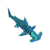Hammer shark multi joint movable figurine model gift, home decoration decoration, children's toys, parent-child blue