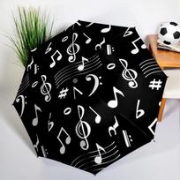 Spalvotos muzikos natos skėtis, automatiškai atidaromas/uždaromas, tvirtas geležinis rėmas ir 8 šonkaulių konstrukcija, skėtis moterims ir vyrams, Kalėdinės dovanos white