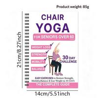 Chair Yoga Books For Seniors Over 60 With 30 Day Workout Guides Improve Mobility Balance Strength For Home Fitness A3 pink