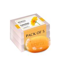 Richfeel Calendula Acne Soap, 75g (Pack of 3) white