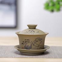 150 ml keramikinis Gaiwan stambios keramikos arbatos rinkinys Rankų darbo arbatos dubuo Kelioninis arbatos puodelis Biuro gėrimai