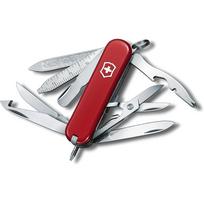 Victorinox Mini Champ Swiss Army Knife Red 18 Functions Compact Multi-Tool with Orange Peeler and Cuticle Pusher red