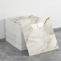 10-40 vnt. Imitacija marmuro 3D keraminės plytelės Sienų renovacijos dekoravimo lipdukas Vandeniui atsparus lipnus Namų grindų lipdukas (Beige,20PCS) smėlis